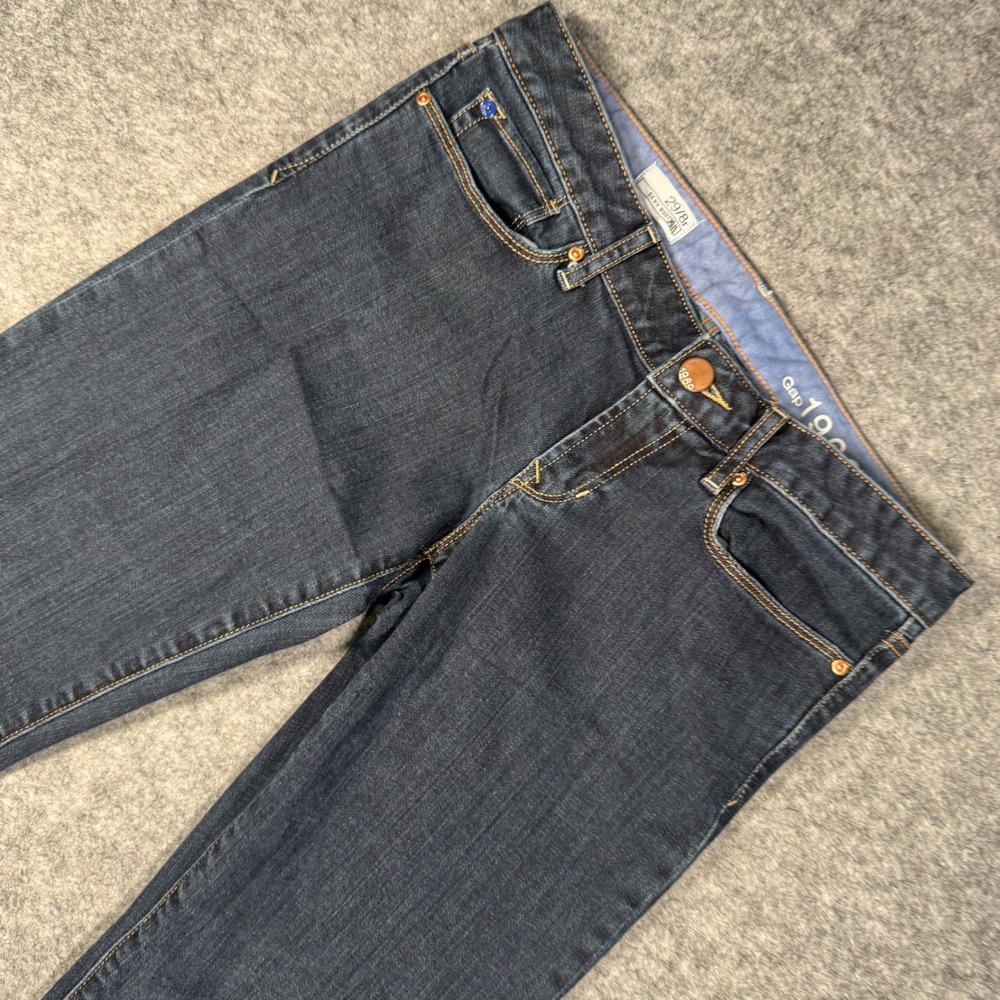 Gap 1969 Sexy Boot Dark Wash Jeans Womens Size 29 8r Blue Denim Mid Rise Bootcut
